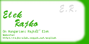 elek rajko business card